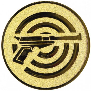 Poháry.com® Emblém střelba pistole zlato 25 mm