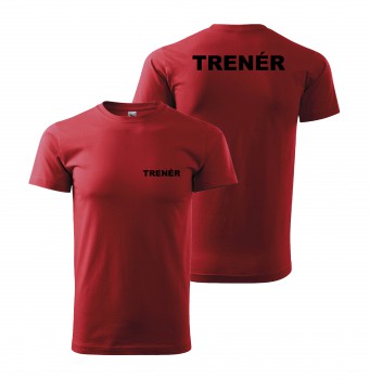Poháry.com® Tričko TRENÉR červené s černým potiskem XL pánské
