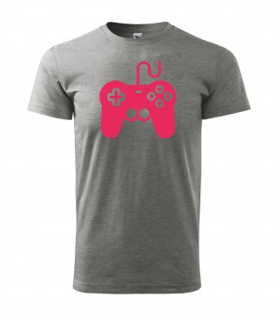 Poháry.com® Tričko pro hráče H01 šedé s růžovým potiskem M pánské