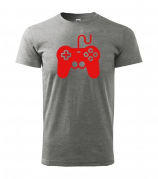 Poháry.com® Tričko pro hráče H01 šedé s červeným potiskem M pánské
