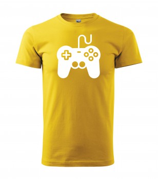 Poháry.com® Tričko pro hráče H01 žluté s bílým potiskem XXL pánské