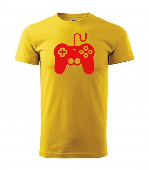 Poháry.com® Tričko pro hráče H01 žluté s červeným potiskem XXL pánské