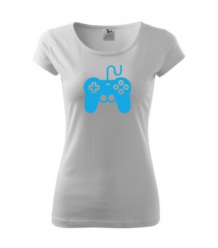 Poháry.com® Tričko pro hráče H01 bílé se sv. modrým potiskem dámské XL dámské