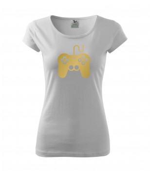 Poháry.com® Tričko pro hráče H01 bílé se zlatým potiskem dámské XL dámské