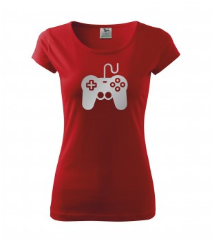 Poháry.com® Tričko pro hráče H01 červené se stříbrným potiskem dámské XXL dámské