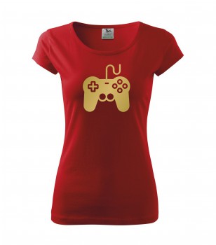 Poháry.com® Tričko pro hráče H01 červené se zlatým potiskem dámské XXL dámské