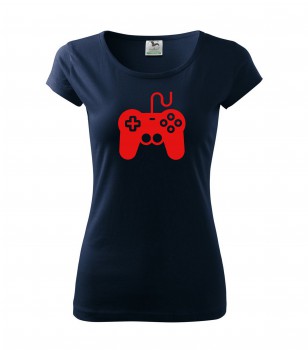 Poháry.com® Tričko pro hráče H01 námořní modrá s červeným potiskem dámské M dámské