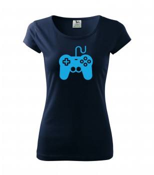 Poháry.com® Tričko pro hráče H01 námořní modrá se sv. modrým potiskem dámské L dámské