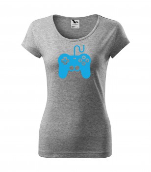 Poháry.com® Tričko pro hráče H01 šedé se sv. modrý potiskem dámské XL dámské