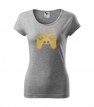 Poháry.com® Tričko pro hráče H01 šedé se zlatým potiskem dámské XL dámské