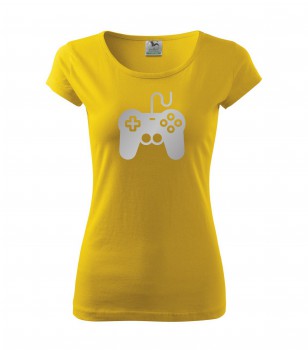 Poháry.com® Tričko pro hráče H01 žluté se stříbrným potiskem dámské XL dámské