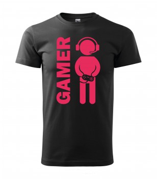 Poháry.com® Tričko pro hráče H02 černé s růžovým potiskem