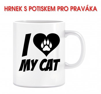 Poháry.com® Hrnek I love my cat 02 z pravé strany