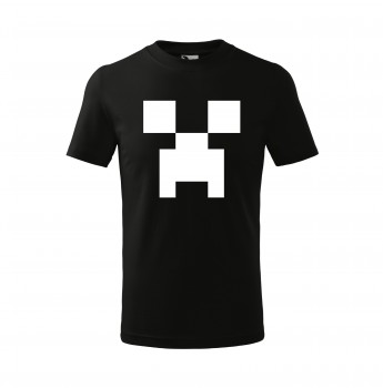 Poháry.com® Tričko Minecraft dětské černé s bílým potiskem