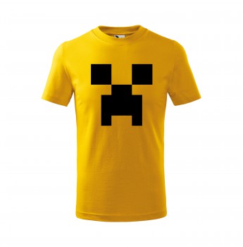 Poháry.com® Tričko Minecraft dětské žluté s černým potiskem 110 cm/4 roky