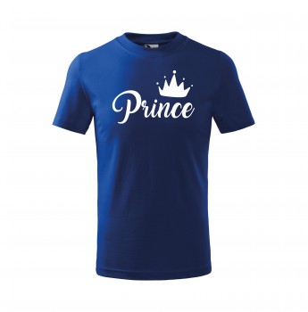 Poháry.com® Tričko Prince dětské král. modrá s bílým potiskem 110 cm/4 roky