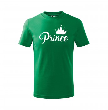 Poháry.com® Tričko Prince dětské zelená s bílým potiskem 146 cm/10 let