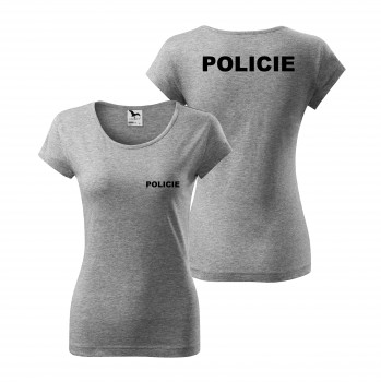 Poháry.com® Tričko dámské POLICIE - šedé S dámské
