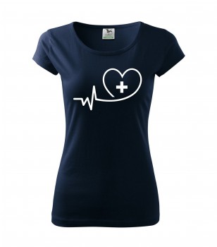 Poháry.com® Tričko pro zdravotní sestřičku D12 nám. modrá S dámské
