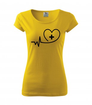 Poháry.com® Tričko pro zdravotní sestřičku D12 žluté L dámské