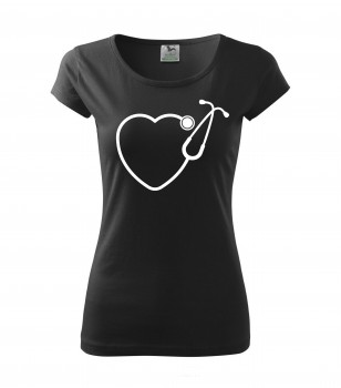 Poháry.com® Tričko pro zdravotní sestřičku D13 černé S dámské