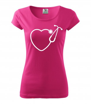 Poháry.com® Tričko pro zdravotní sestřičku D13 růžové M dámské