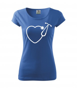Poháry.com® Tričko pro zdravotní sestřičku D13 azurové XS dámské