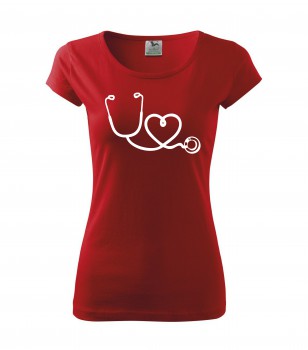 Poháry.com® Tričko pro zdravotní sestřičku D14 červené XL dámské