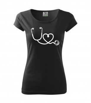 Poháry.com® Tričko pro zdravotní sestřičku D14 černé L dámské
