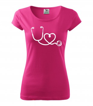 Poháry.com® Tričko pro zdravotní sestřičku D14 růžové M dámské