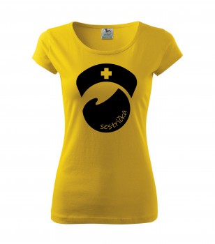 Poháry.com® Tričko pro zdravotní sestřičku D8 žluté