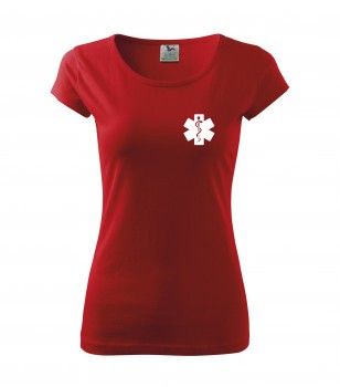Poháry.com® Tričko pro zdravotní sestřičku D15 červené S dámské