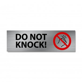Poháry.com® Značení na dveře - Do not knock! stříbro