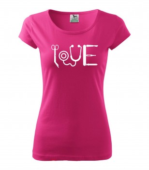 Poháry.com® Tričko pro zdravotní sestřičku D29 - růžové M dámské
