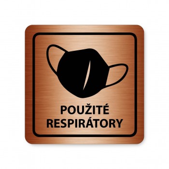 Poháry.com® Piktogram Použité respirátory 02 - bronz