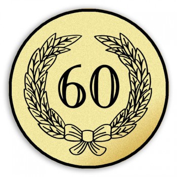 Poháry.com® Emblém tištěný Výročí 60. let 25 mm