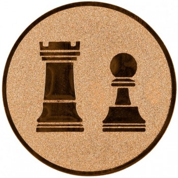Poháry.com® Emblém šachy bronz 50 mm