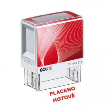 COLOP ® Razítko COLOP Printer 20/PLACENO HOTOVĚ černý polštářek