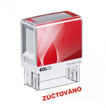 COLOP ® Razítko Colop Printer 20/ZÚČTOVÁNO. červený polštářek