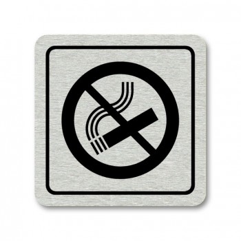 Poháry.com® Piktogram zákaz kouření stříbro