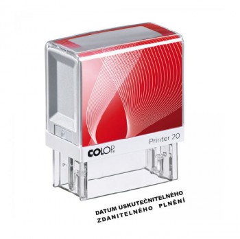COLOP ® Razítko COLOP Printer 20/Datum zdanitelného plnění červený polštářek