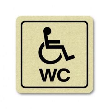 Poháry.com® Piktogram WC pro invalidy zlato