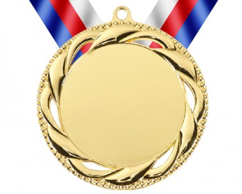 Poháry.com® Medaile MD93 zlato s trikolórou