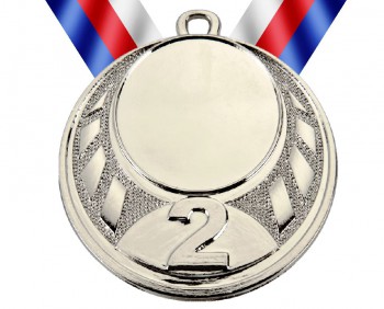 Poháry.com® Medaile MD43 stříbro s trikolórou