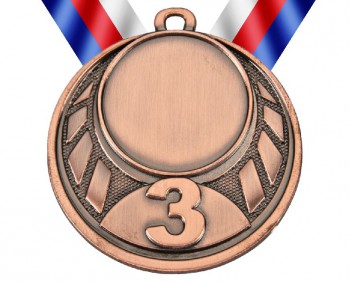 Poháry.com® Medaile MD43 bronz s trikolórou