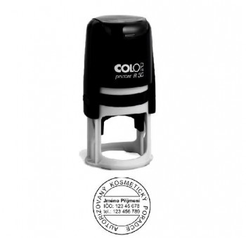 COLOP ® Razítko COLOP Printer R30/černá komplet bezbarvý polštářek / nenapuštěný barvou /