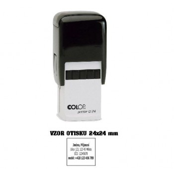 COLOP ® Razítko na geocaching COLOP Printer Q24/černá modrý polštářek