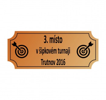 Poháry.com® Štítek laserový 50 x 15 mm bronz