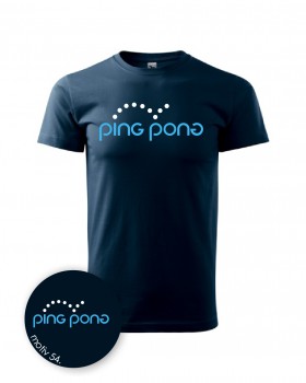 Poháry.com® Tričko na ping pong 054 nám. modrá XS pánské