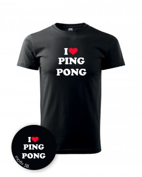 Poháry.com® Tričko ping pong 058 černé XL dámské